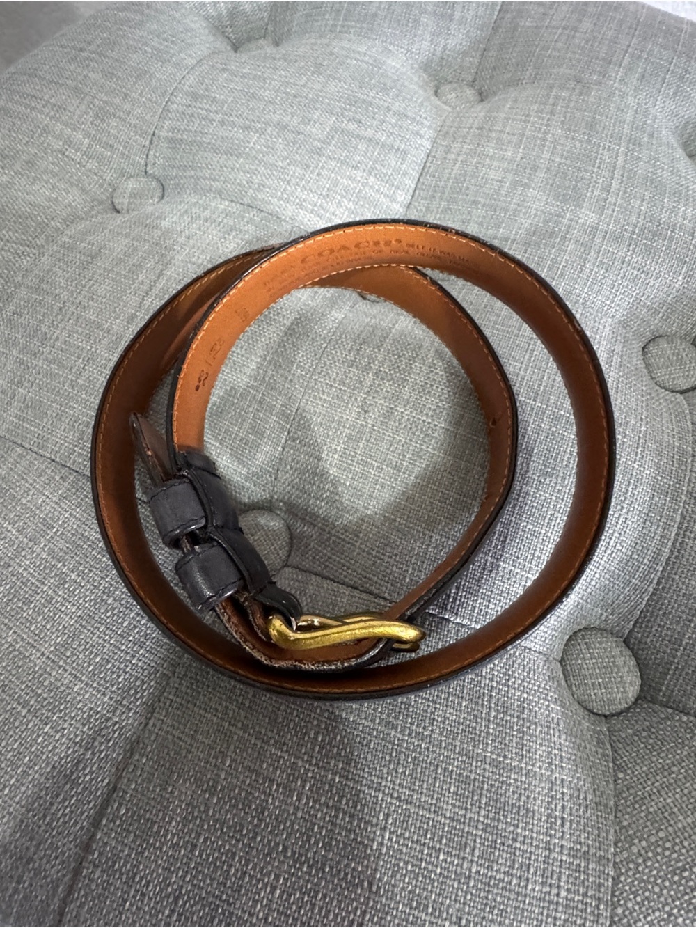 Coach vintage gray leather belt - Picture 7 of 12